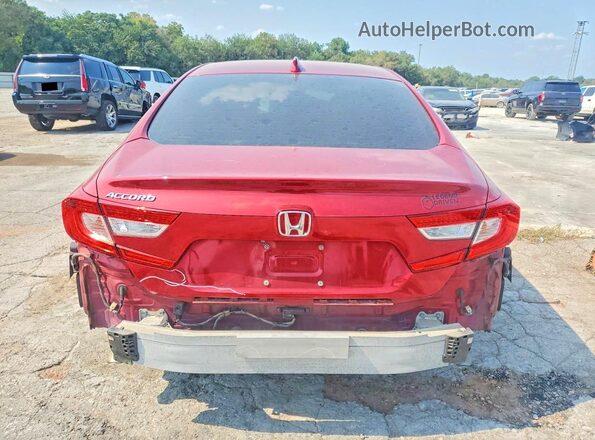 1HGCV1F53KA108814 2019 HONDA ACCORD Red Widok z tyłu