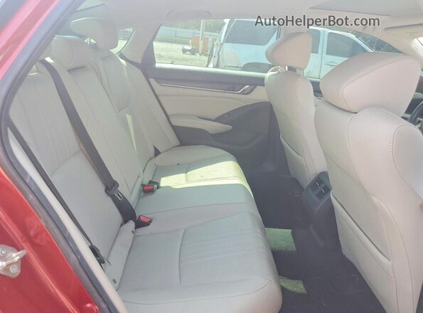 1HGCV1F53KA108814 2019 HONDA ACCORD Red Widok tylnych siedzeń