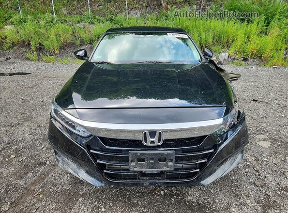 1HGCV1F53KA167863 2019 HONDA ACCORD Black Դիմացի տեսք