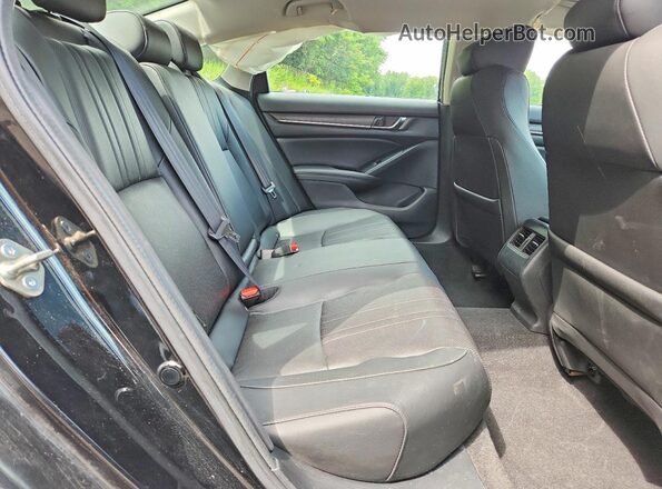 1HGCV1F53KA167863 2019 HONDA ACCORD Black Հետևի նստատեղերի տեսք