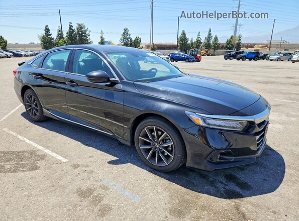 1HGCV1F53MA083948 2021 HONDA ACCORD Black Передня права чверть