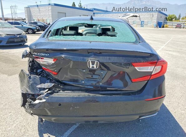 1HGCV1F53MA083948 2021 HONDA ACCORD Black Вид ззаду