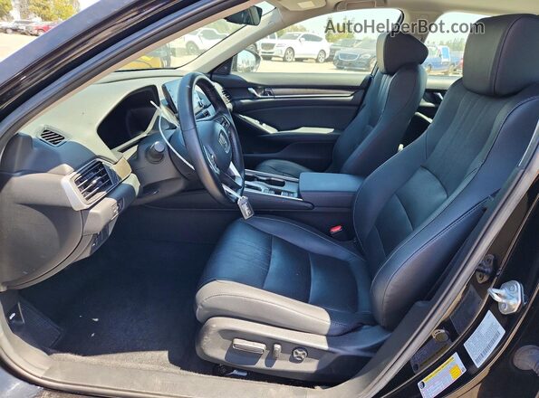 1HGCV1F53MA083948 2021 HONDA ACCORD Black Вид салону спереду