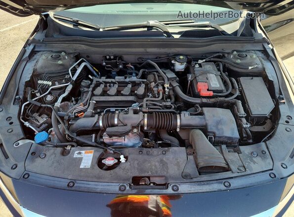 1HGCV1F53MA083948 2021 HONDA ACCORD Black Вид задньої частини салону