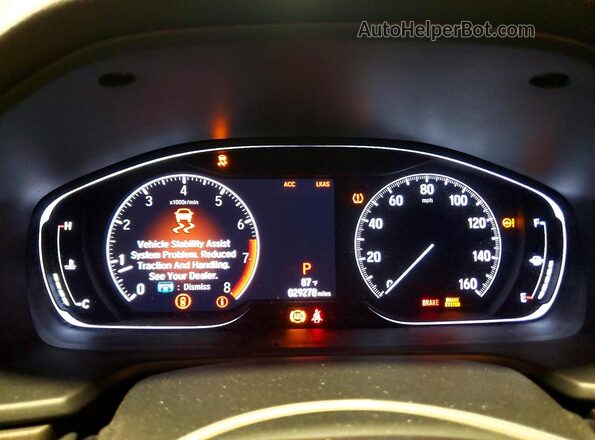 1HGCV1F54JA129136 2018 HONDA ACCORD Silver Vista del cuadro de instrumentos