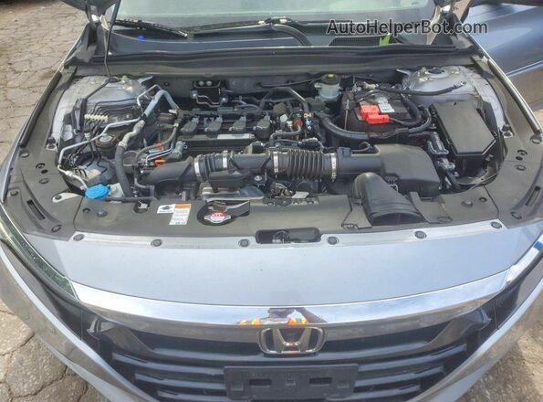 1HGCV1F54KA146231 2019 HONDA ACCORD Серебряный Вид задней части салона