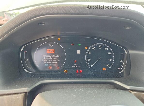 1HGCV1F54LA046843 2020 HONDA ACCORD Black Вид щитка приладів