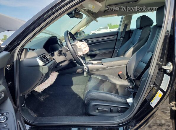 1HGCV1F54LA046843 2020 HONDA ACCORD Black Вид салону спереду
