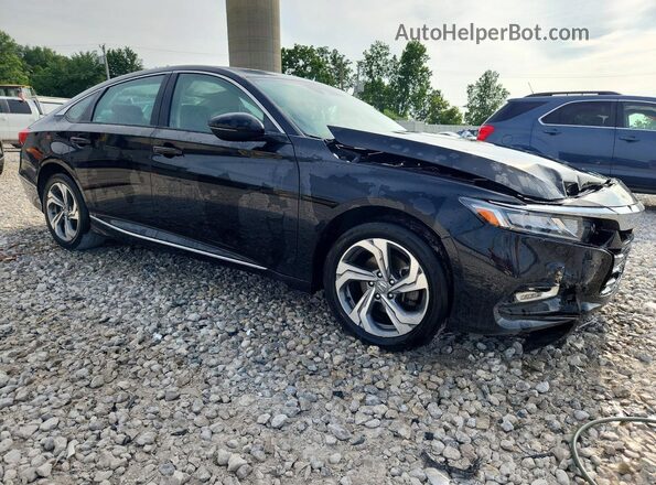 1HGCV1F54LA046843 2020 HONDA ACCORD Black Передня права чверть