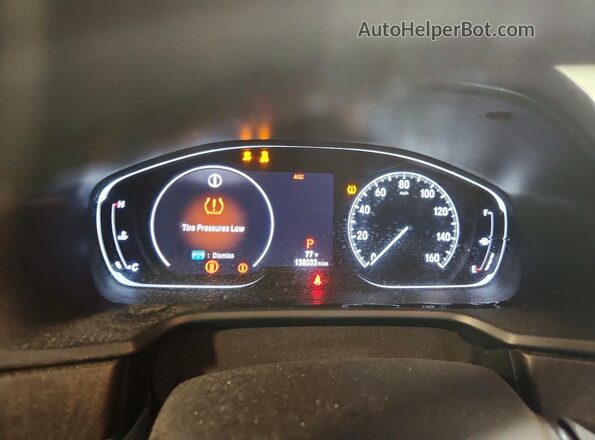 1HGCV1F55JA025951 2018 HONDA ACCORD Gray Widok zestawu wskaźników
