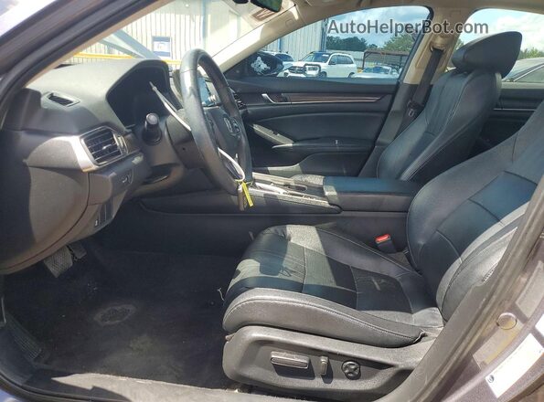 1HGCV1F55JA131915 2018 HONDA ACCORD Gray Vista interior delantera