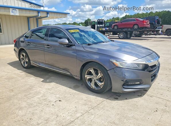 1HGCV1F55JA131915 2018 HONDA ACCORD Gray Delantero derecho