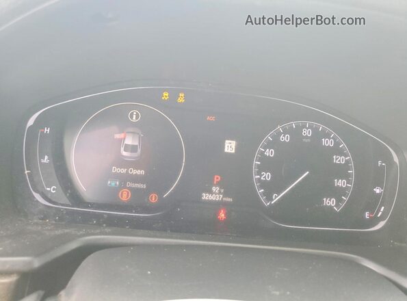 1HGCV1F55JA131915 2018 HONDA ACCORD Gray Vista del cuadro de instrumentos