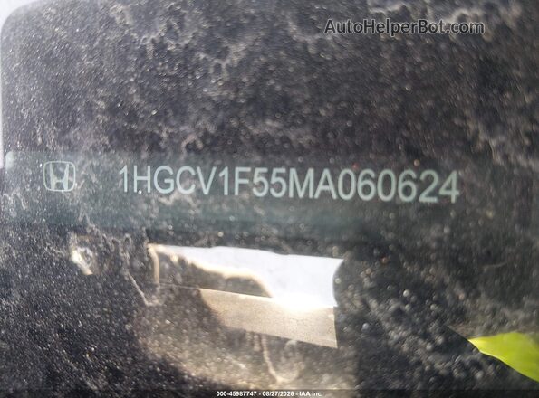 1HGCV1F55MA060624 2021 HONDA ACCORD Black ძრავის განყოფილების ხედი