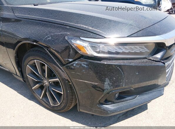 1HGCV1F55MA060624 2021 HONDA ACCORD Black წინა ხედი