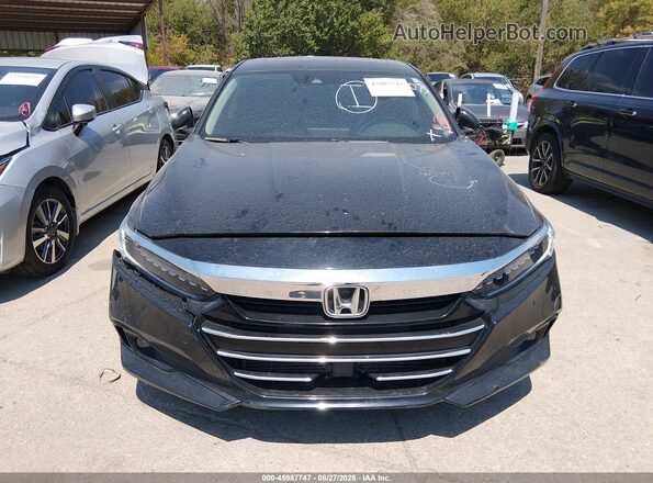 1HGCV1F55MA060624 2021 HONDA ACCORD Black უკანა სალონის ხედი