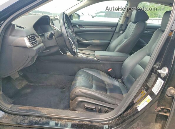 1HGCV1F55NA026488 2022 HONDA ACCORD Black წინა სალონის ხედი