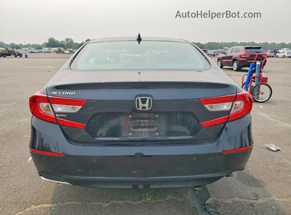 1HGCV1F55NA026488 2022 HONDA ACCORD Black უკანა ხედი