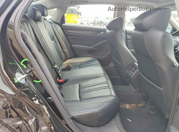 1HGCV1F55NA026488 2022 HONDA ACCORD Black უკანა სავარძლების ხედი