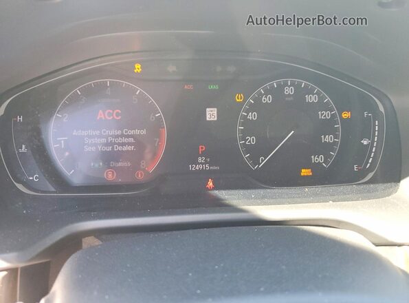 1HGCV1F56JA037204 2018 HONDA ACCORD White Սարքավորումների վահանակի տեսք