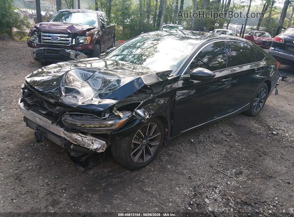 1HGCV1F56MA090067 2021 HONDA ACCORD Black წინა მარცხენა ხედი სამი მეოთხედიდან