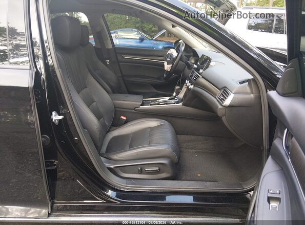 1HGCV1F56MA090067 2021 HONDA ACCORD Black წინა სალონის ხედი
