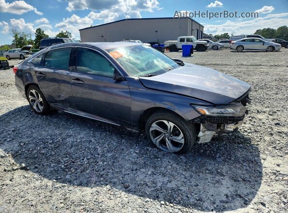 1HGCV1F57JA085259 2018 HONDA ACCORD Gray Передня права чверть