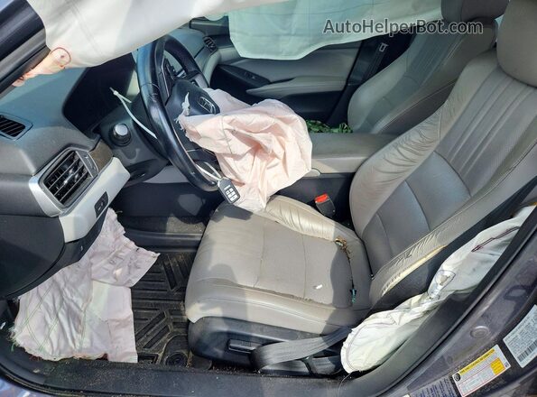 1HGCV1F57JA085259 2018 HONDA ACCORD Gray Вид салону спереду