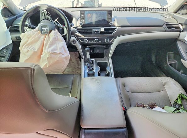 1HGCV1F57JA085259 2018 HONDA ACCORD Gray Вид панелі приладів