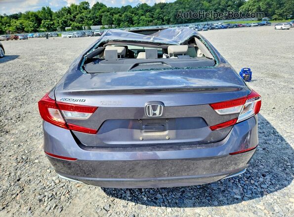 1HGCV1F57JA085259 2018 HONDA ACCORD Gray Вид ззаду