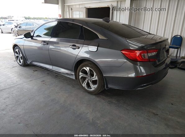 1HGCV1F57JA127705 2018 HONDA ACCORD Gray Trasero izquierdo