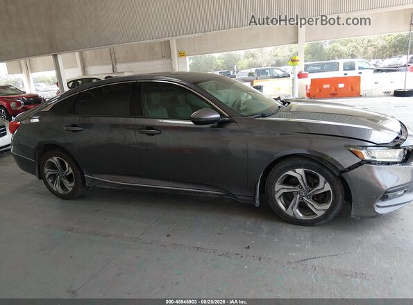 1HGCV1F57JA127705 2018 HONDA ACCORD Gray Vista del cuadro de instrumentos
