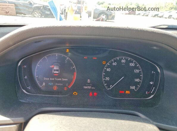 1HGCV1F57JA209580 2018 HONDA ACCORD Silver ხელსაწყოთა პანელის ხედი