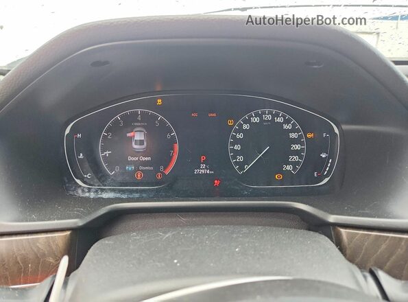 1HGCV1F57JA804851 2018 HONDA ACCORD White Вид щитка приладів