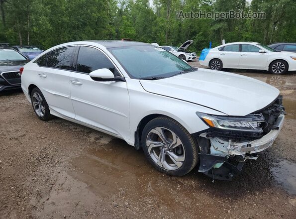 1HGCV1F57JA804851 2018 HONDA ACCORD White Передня права чверть