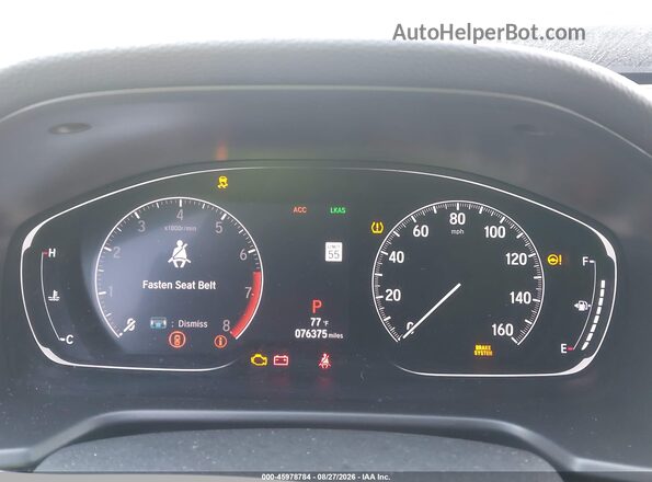 1HGCV1F57LA075494 2020 HONDA ACCORD Gray უკანა სავარძლების ხედი