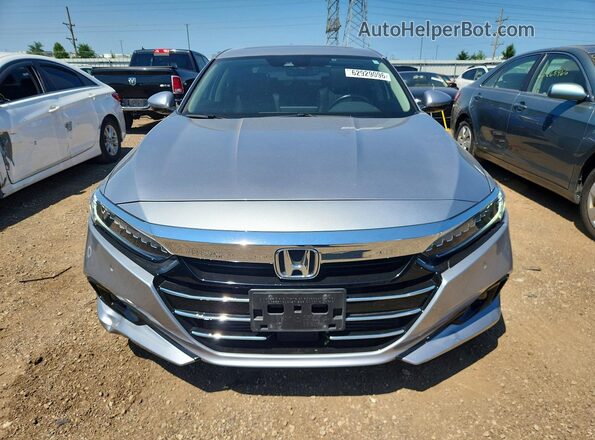 1HGCV1F57MA027415 2021 HONDA ACCORD Silver Widok z przodu