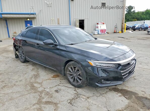 1HGCV1F57NA023768 2022 HONDA ACCORD Black Front right