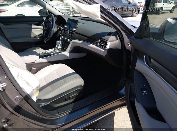 1HGCV1F58JA011672 2018 HONDA ACCORD Gray Սալոնի դիմացի տեսք
