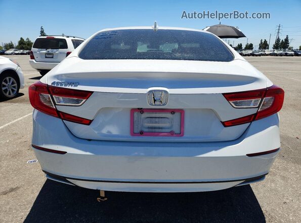 1HGCV1F58JA030738 2018 HONDA ACCORD White Հետևի տեսք