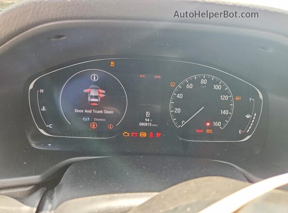 1HGCV1F58JA030738 2018 HONDA ACCORD White Սարքավորումների վահանակի տեսք