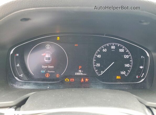 1HGCV1F58JA053775 2018 HONDA ACCORD Черный Вид щитка приборов