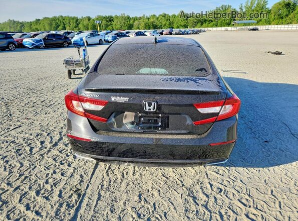 1HGCV1F58JA137398 2018 HONDA ACCORD Black Rear view