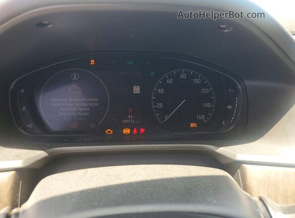 1HGCV1F58JA150944 2018 HONDA ACCORD Black Вид щитка приладів
