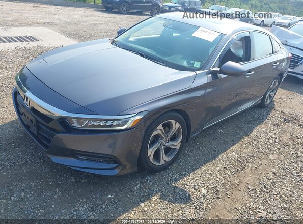 1HGCV1F58KA063529 2019 HONDA ACCORD Gray Передня ліва чверть