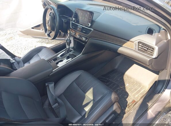 1HGCV1F58KA063529 2019 HONDA ACCORD Gray Вид салону спереду