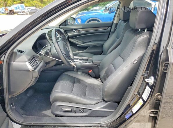 1HGCV1F58NA014464 2022 HONDA ACCORD Черный Вид салона спереди