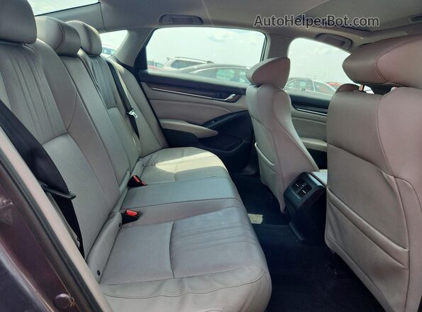 1HGCV1F59JA009395 2018 HONDA ACCORD Gray Հետևի նստատեղերի տեսք