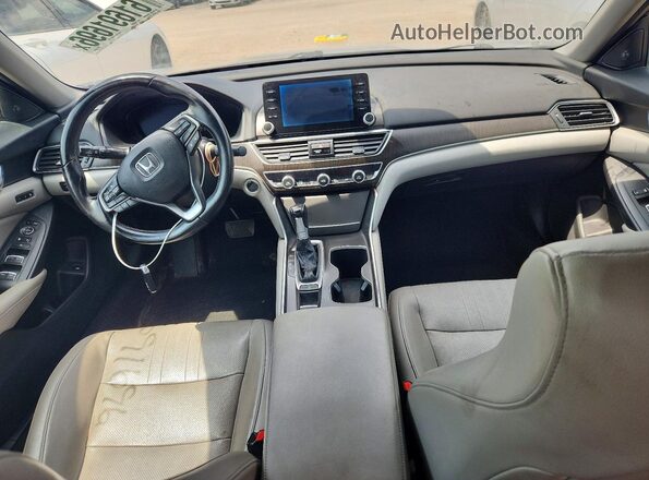 1HGCV1F59JA009395 2018 HONDA ACCORD Gray Առջևի վահանակի տեսք