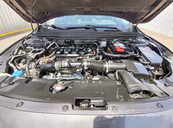 1HGCV1F59JA010501 2018 HONDA ACCORD Black Սալոնի հետևի տեսք